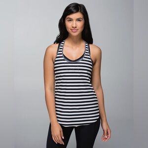 Lululemon Water Bound Singlet Racerback Striped Tank, fits like size 8/10.